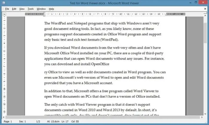 Télécharger Word Viewer (version gratuite PC)  Pear Linux.fr