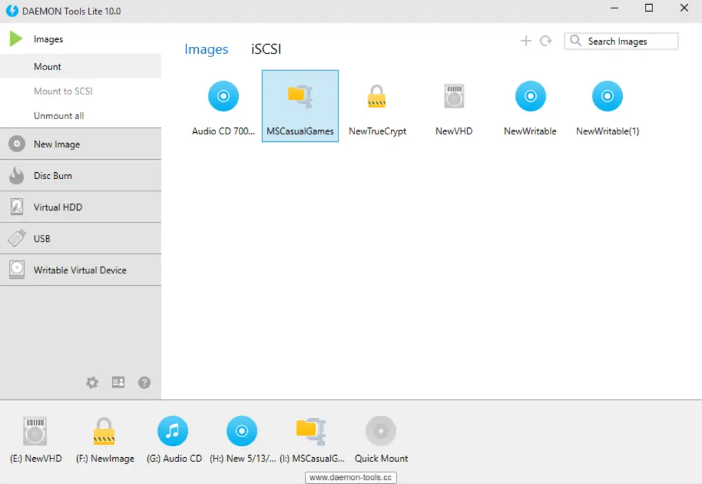 Capture d'écran de Daemon Tools Lite