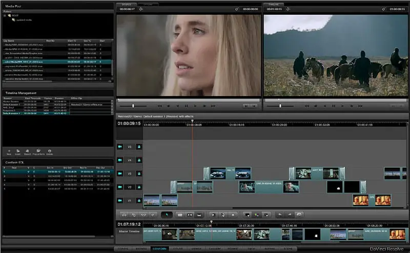 Screenshot de Davinci Resolve