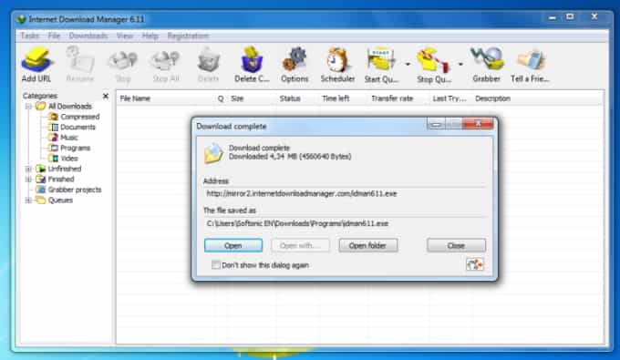 Screenshot de Internet Download Manager