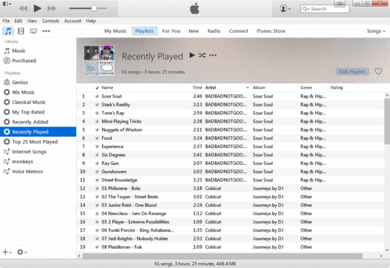 Screenshot de iTunes