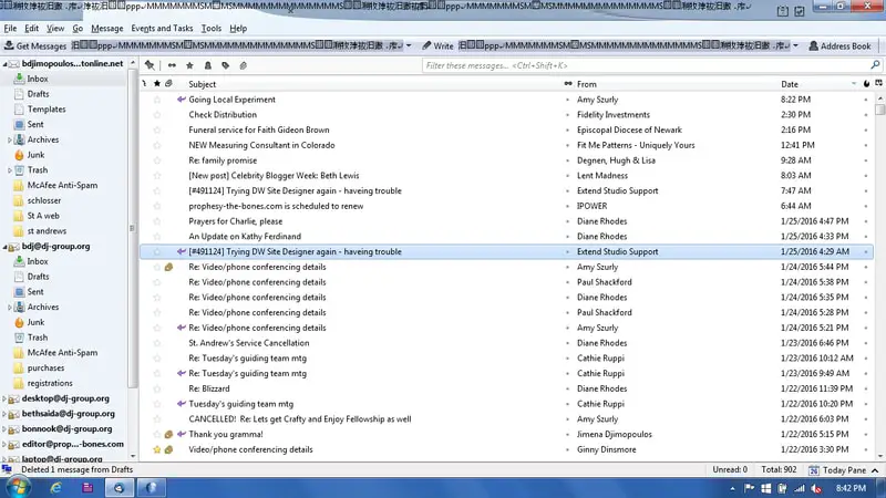 Screenshot de Mozilla Thunderbird