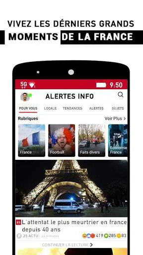 Aperçu Alertes info: Actualité locale et alerte d'urgence - Img 2