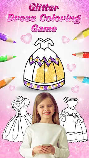 Aperçu Coloration et dessin de robe pour les enfants - Img 1