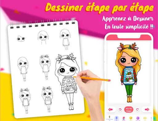 Aperçu Drawely - dessiner des jolies filles et coloriage - Img 2