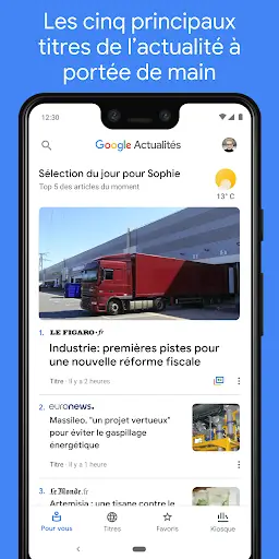 Aperçu Google Actualités : info locale et internationale - Img 1