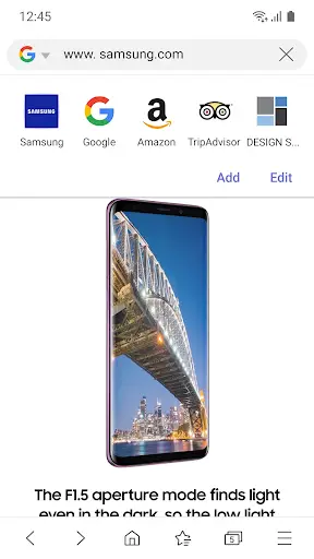 Aperçu Samsung Internet Browser - Img 1