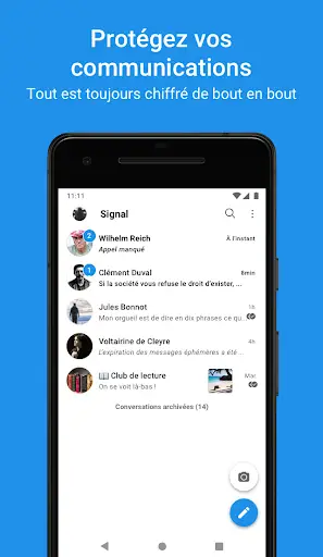 Aperçu Signal – Messagerie privée - Img 1
